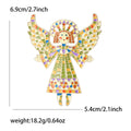 Patterned Angel Girl Brooch Pin in Two Colorways Decorative Jewelry view 6
