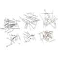 Silver Tone Double Loop Connector Bars in Six Textures and Sizes view 3