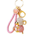 Jeweled Lamb Holding a Gem Keychains in Three Colors and Loop Styles view 5