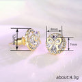 Gold Tone Bow Stud Earrings with Crystals and Pearl Drops view 4