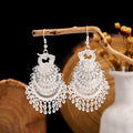 Thirty-One Ornate Peacock Statement Dangle Earrings view 10