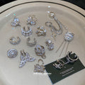 Silver Tone Crystal Ear Cuffs in Eight Assorted Designs view 2