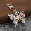 Butterfly Rhinestone Keychain With Lobster Clasp, Four Styles view 4