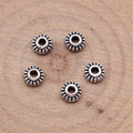 Dotted Round Spacer Beads in Four Antique Metal Finishes view 2