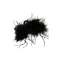 Black Feather Hair Claw With Sheer Fabric Loops And Loose Strands view 5