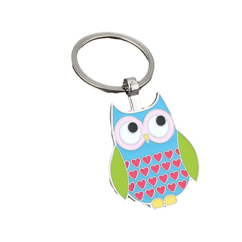 Cartoon Owl Enamel Zinc Alloy Keychain Gift Accessory
