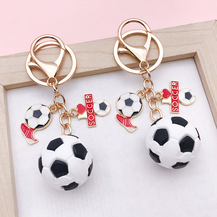 Soccer Charm Keychains in 36 Pictured Variations for Bags and Keys