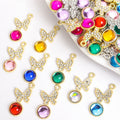 Polished Gold Silver Butterfly Alloy Charms in 18 Styles view 1