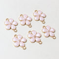 Colorful Enamel Flower Connector Charms in Eleven Options view 8