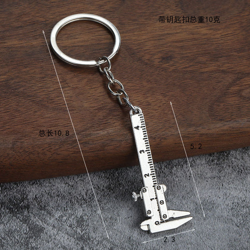 Mini Vernier Caliper Zinc Alloy Measuring Tool Keychain Pendant