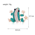 Green Frog Crystal Enamel Metal Brooch Pin for Jackets and Lapels view 2