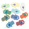 Enamel-Look Silver Gold Evil Eye Alloy Charms in 10 Styles view 2