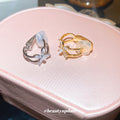 Crystal Flower and Pearl Ear Clips in Three Finishes view 4