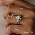 Silver Tone Round Crystal Leaf Branch Double Ring Polished Metal Jewelry view 4