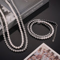 Imitation Pearl Strand Necklaces White Gray Mixed Color view 3