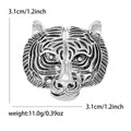 Openwork Tiger Face Brooch in Antique Gold or Silver view 7