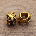 Crossed Band Large Hole Beads in Two Finishes for Jewelry Making view 4