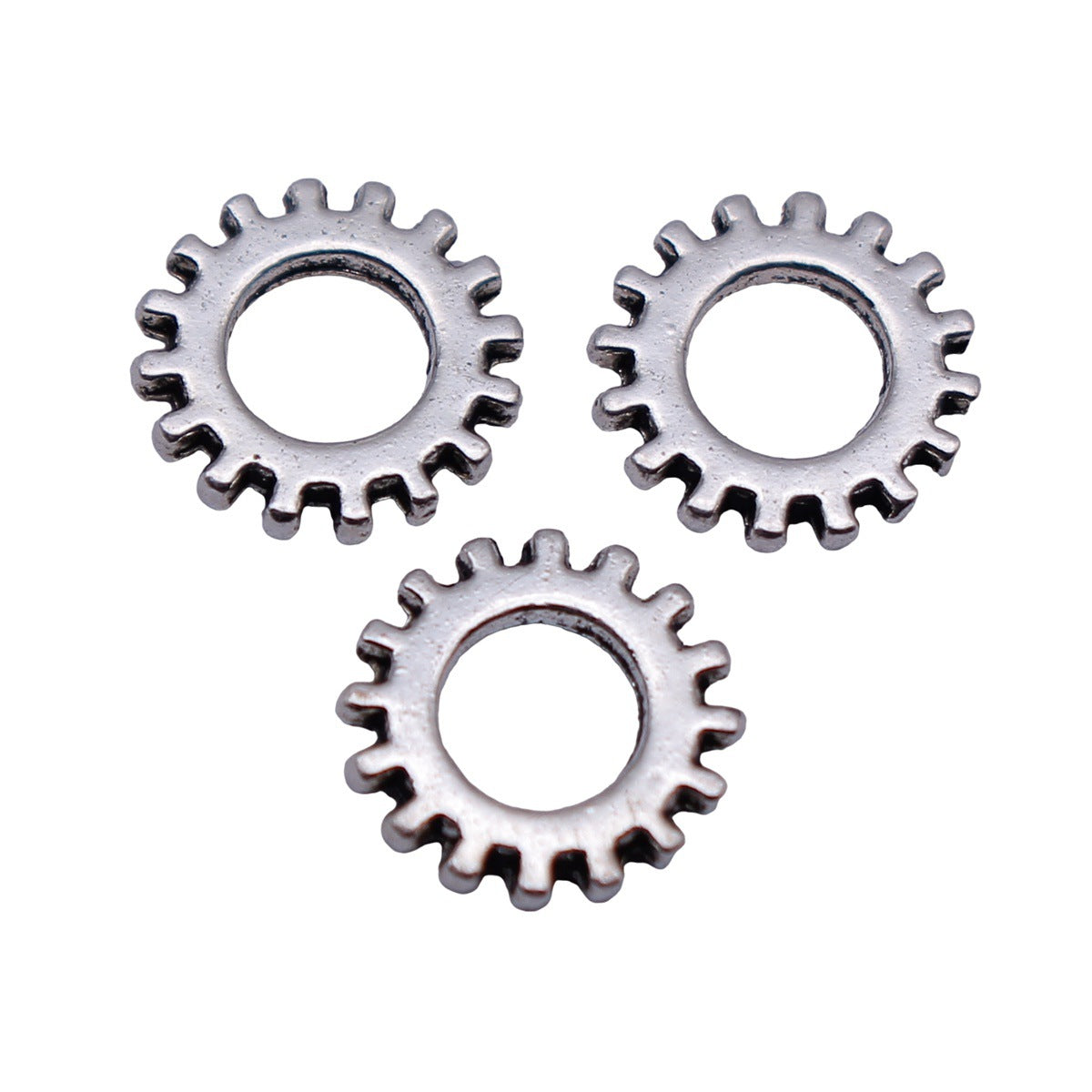 7.7x7.7x1mm 0.16g Antique Silver Zinc Alloy Small Gear Spacer Beads for Bracelet Jewelry Making