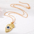 Gold Anatomical Heart Eye Pendant Necklaces Three Iris Colors view 4