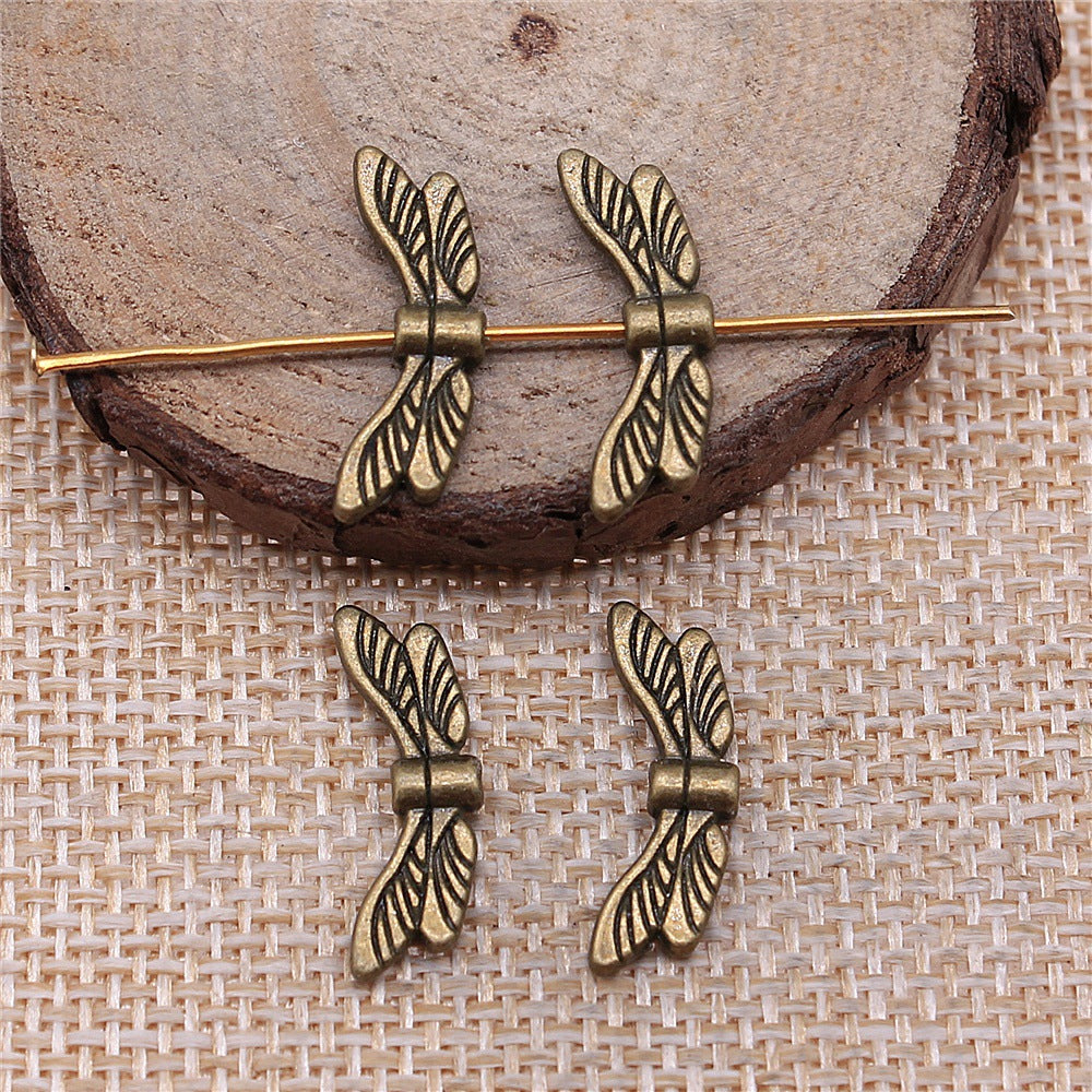 20x7mm 0.8g Multicolor Zinc Alloy Butterfly Wing Loose Metal Beads for Bracelet DIY Jewelry Making