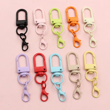 Colorful U Shaped Swivel Clasps with Lobster Clasp Attachments