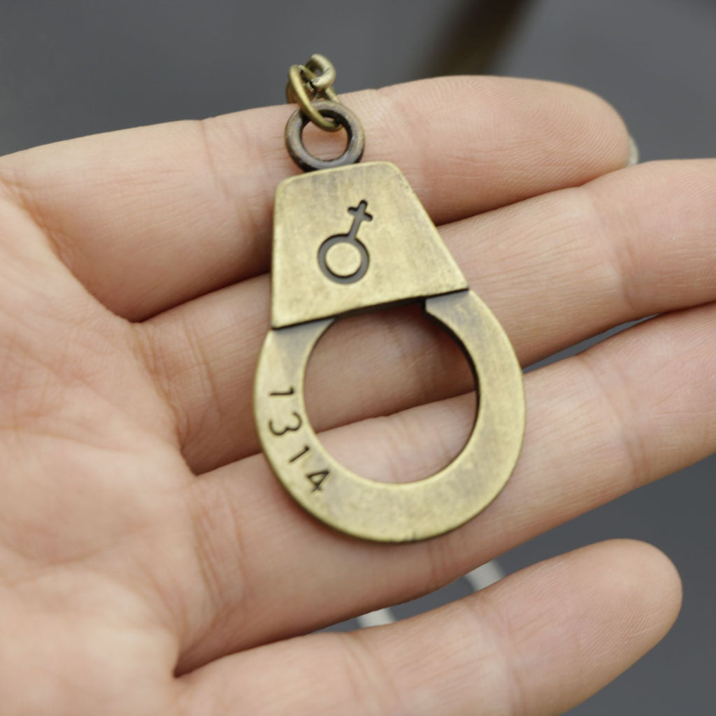 Minimalist Handcuffs Alloy Keychain Charm for Bags and Keys