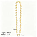 Nine Color Heart Bead Necklaces With Round Carabiner Clasps view 9