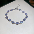 Oval Zircon Link Tennis Bracelet Gold Silver 12 Styles view 6