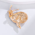 Snail Metal Brooch Pin for Jackets and Lapels Pictured Design view 4
