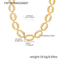 Oval Link Necklace and Bracelet Collection in Three Finishes view 10