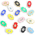 Enamel Hamsa Eye Charms in Gold-Tone or Silver-Tone, 16 Colors view 5