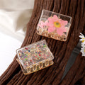 Transparent Resin Pressed Flower Short Hair Claw Clips in Two Designs view 1