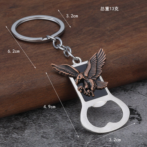 Eagle Enamel Bottle Opener Zinc Alloy Keychain Bag Charm