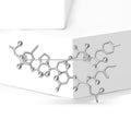 Molecular Structure Brooch In Smooth Gold And Silver Tones view 3