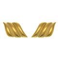 Three-Layer Wing Stud Earrings Gold Silver Two-Tone Stainless Steel view 5