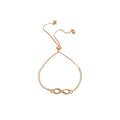 Gold Silver Infinity Zircon Tennis Adjustable Bracelets view 5