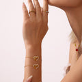 Gold Mamma Heart Zircon Bracelet Necklace And Stone Strand view 3