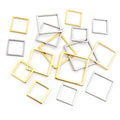 Gold and Silver Tone Square Open Frame Metal Charms view 5