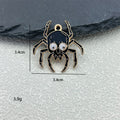 Halloween Skull Spider Charm Pendant Enamel Two Colors view 3