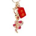 Jeweled Gem Snake Keychains with Three Crystal Loop Combination Options view 5