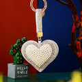 Leather Pearl Heart Keychains in Five Colors plus Assorted Option view 6