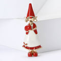 Enamel Girl Brooch Pointed Hat Holding Heart Figure Pin view 4