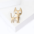 Cute Cat Brooch Pearl Charm Baguette Rhinestone Animal Pin view 3