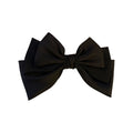 Oversized Layered Satin Bow Hair Clip In Black Pink Or Ivory view 5