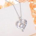 Silver Tone Heart Elephant Pendant Necklace With Clear Stones view 5