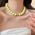Round Acrylic Bead Bracelets Necklaces Sixteen Color Styles view 8