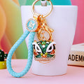 Jeweled Lion Dance Head Keychains with Fortune Loops and Loop Only Options view 5