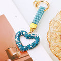 Open Crystal Heart Keychains in Eight Colors plus Assorted Option view 1