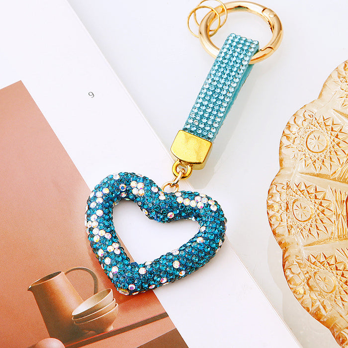 Open Crystal Heart Keychains in Eight Colors plus Assorted Option