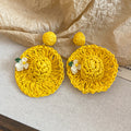 Woven Sun Hat Drop Earrings Decorative Jewelry Decorative Jewelry view 6